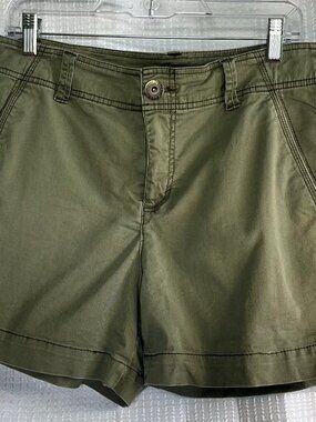Faded Glory Olive Green Stretch Chino Shorts 12